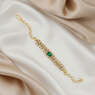 Green Stone Bracelet for Bridal & Party Wear